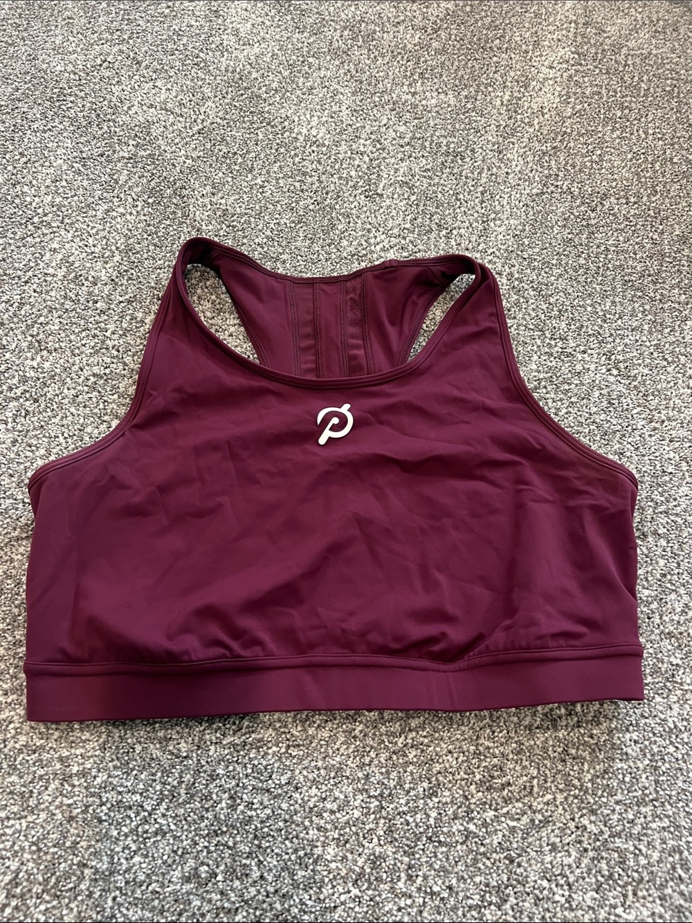 Peloton Women's Wine Burgundy Racerback Sports Bra